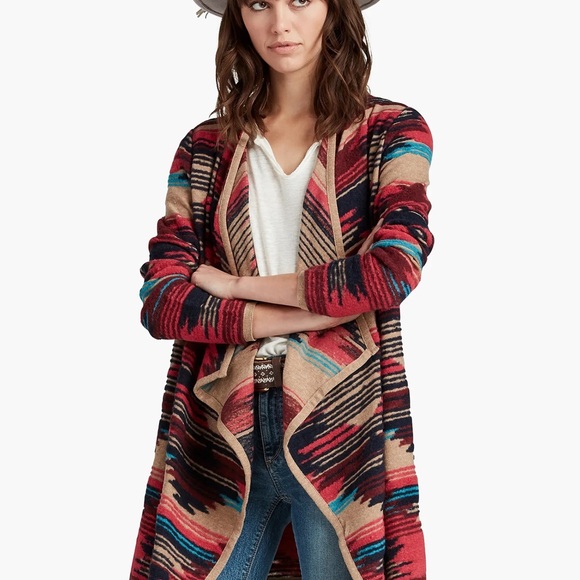 Lucky Brand Sweaters - Lucky Brand Aztec Drape Cardigan open front XL